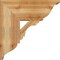 Ekena Millwork Olympic Traditional Rough Sawn Bracket w/ Offset Brace, Western Red Cedar, 8"W x 18"D x 18"H BKT0806X18X18OLY01RWR - alternate 4